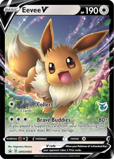 Eevee V - SWSH065 (Eevee Stamped) Battle Academy 2022 Pokemon card