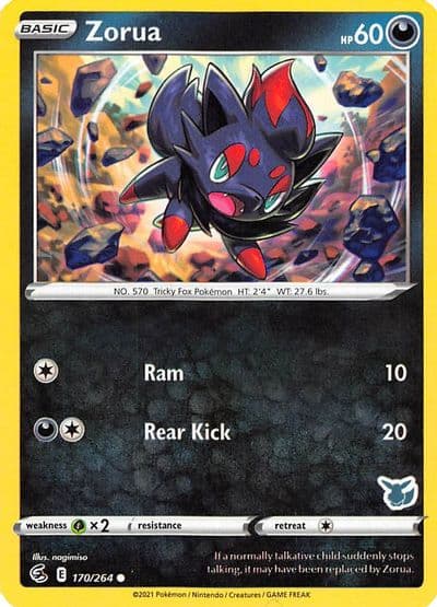 Zorua (Eevee Stamped) Battle Academy 2022 Pokemon card