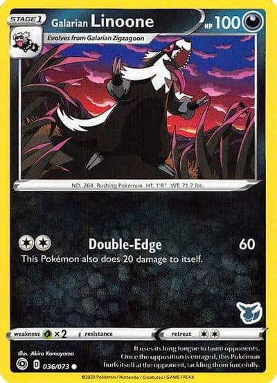 Galarian Linoone (Eevee Stamped) Battle Academy 2022 Pokemon card