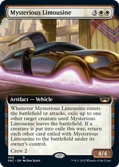 Mysterious Limousine Extended Art Streets of New Capenna Magic card