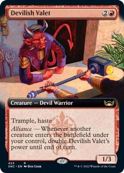 Devilish Valet Extended Art Streets of New Capenna Magic card