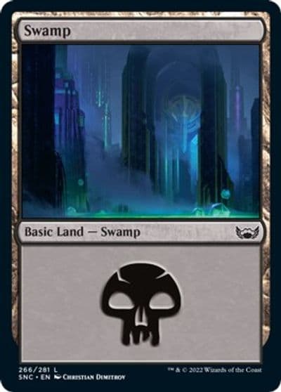 Swamp 266 Streets of New Capenna Magic card