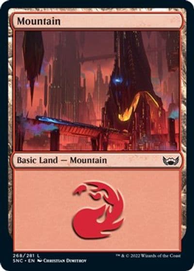 Mountain 268 Streets of New Capenna Magic card