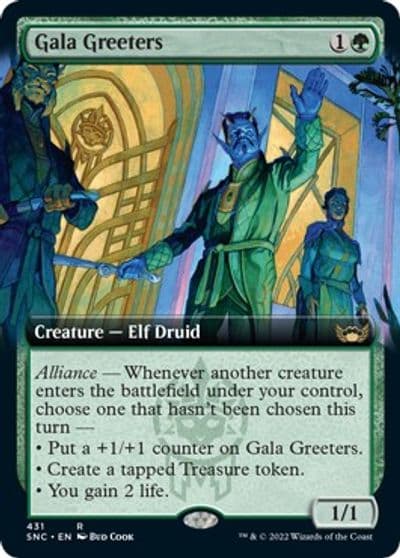 Gala Greeters Extended Art Streets of New Capenna Magic card