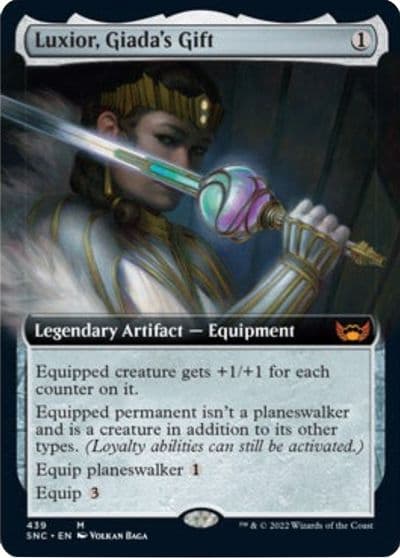 Luxior Giadas Gift Extended Art Streets of New Capenna Magic card