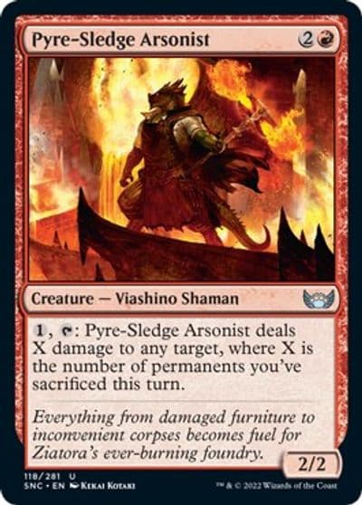 Pyre Sledge Arsonist Streets of New Capenna Magic card