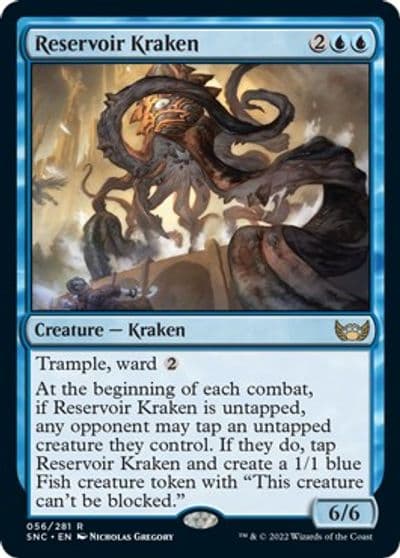 Reservoir Kraken Streets of New Capenna Magic card