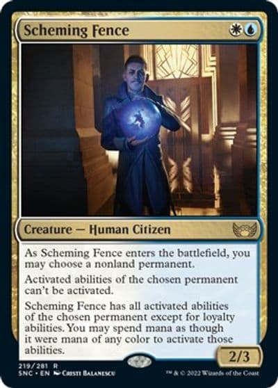 Scheming Fence Streets of New Capenna Magic card