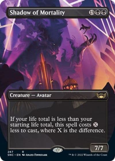 Shadow of Mortality Borderless Streets of New Capenna Magic card