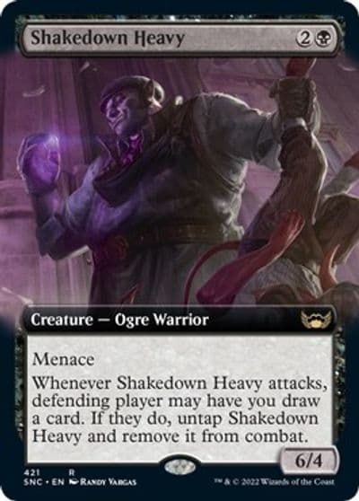 Shakedown Heavy Extended Art Streets of New Capenna Magic card
