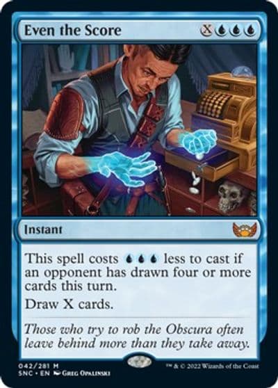 Even the Score Streets of New Capenna Magic card