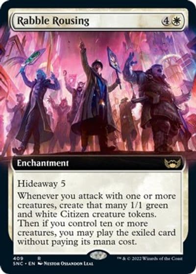 Rabble Rousing Extended Art Streets of New Capenna Magic card