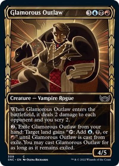 Glamorous Outlaw Showcase Streets of New Capenna Magic card