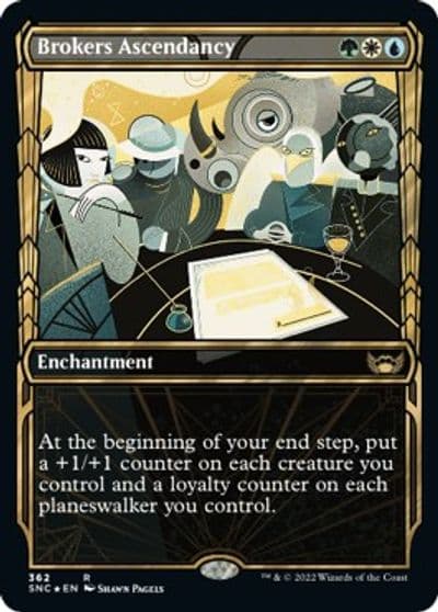 Brokers Ascendancy Gilded Foil Streets of New Capenna Magic card