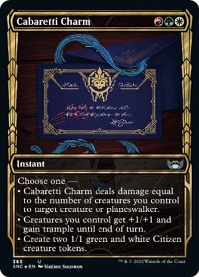 Cabaretti Charm Gilded Foil Streets of New Capenna Magic card