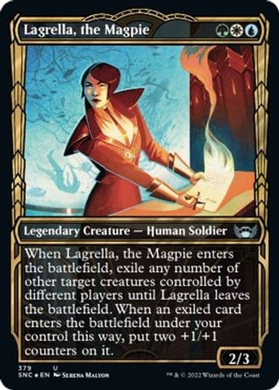 Lagrella the Magpie Gilded Foil Streets of New Capenna Magic card