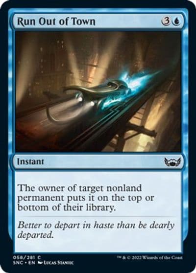 Run Out of Town Streets of New Capenna Magic card