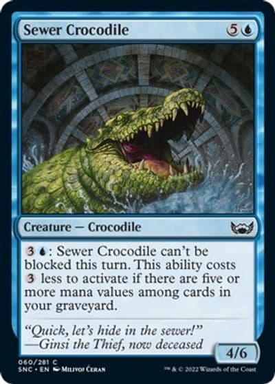 Sewer Crocodile Streets of New Capenna Magic card