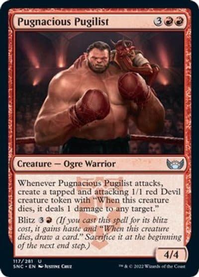 Pugnacious Pugilist Streets of New Capenna Magic card