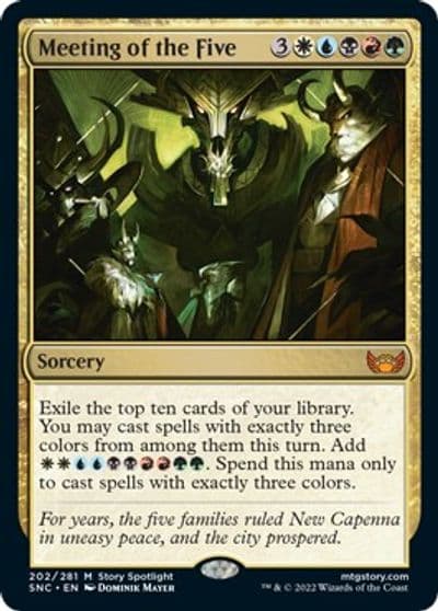 Meeting of the Five Streets of New Capenna Magic card