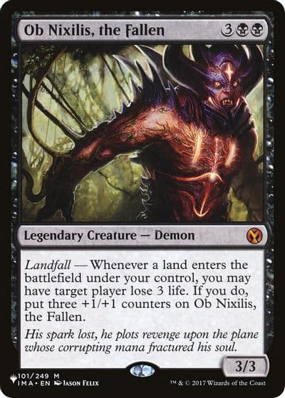 Ob Nixilis the Fallen The List Reprints Magic card