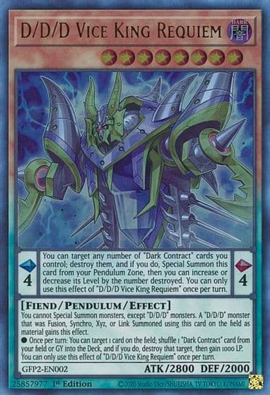 D D D Vice King Requiem Ghosts From the Past: The 2nd Haunting Yu-Gi-Oh! card