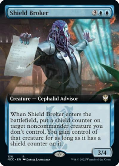 Shield Broker Extended Art Commander: Streets of New Capenna Magic card