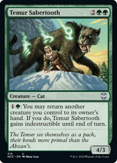 Temur Sabertooth Commander: Streets of New Capenna Magic card