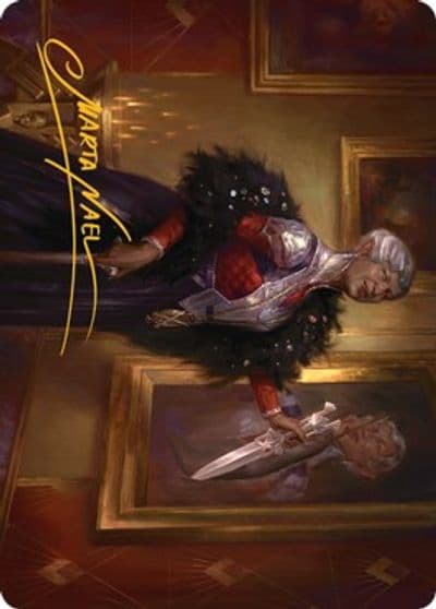 Evelyn the Covetous Art Card Gold Stamped Signature Art Series: Streets of New Capenna Magic card