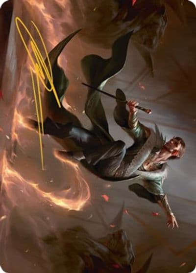 Fleetfoot Dancer Art Card Gold Stamped Signature Art Series: Streets of New Capenna Magic card