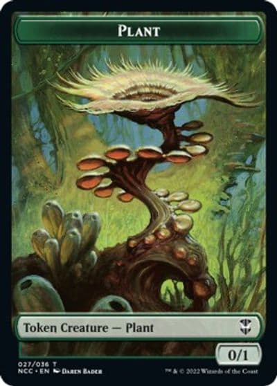 Plant Treasure 015 Double Sided Token Commander: Streets of New Capenna Magic card