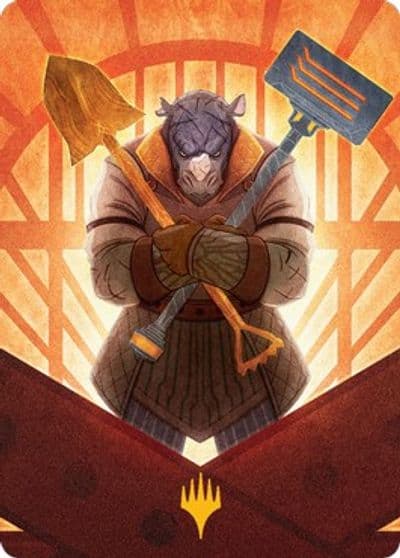 Mr Orfeo the Boulder Art Card Gold Stamped Art Series: Streets of New Capenna Magic card