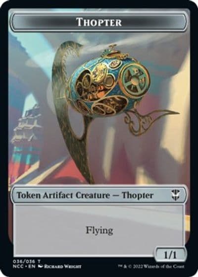 Thopter Treasure 013 Double Sided Token Commander: Streets of New Capenna Magic card
