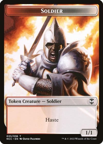 Soldier 033 Devil Double Sided Token Commander: Streets of New Capenna Magic card