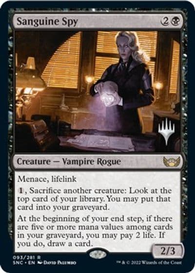 Sanguine Spy Promo Pack: Streets of New Capenna Magic card