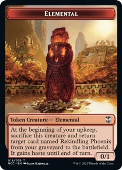 Elemental 018 Copy Double Sided Token Commander: Streets of New Capenna Magic card