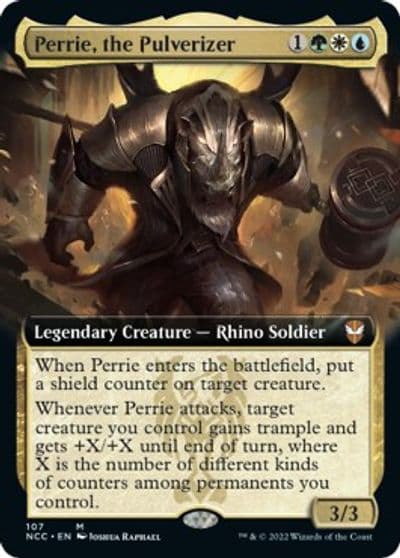 Perrie the Pulverizer Extended Art Commander: Streets of New Capenna Magic card