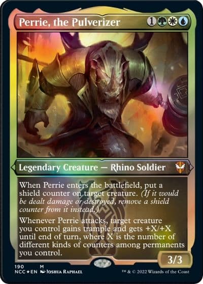 Perrie the Pulverizer Display Commander Thick Stock Commander: Streets of New Capenna Magic card
