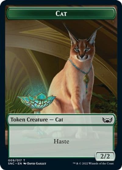 Cat Dog Double Sided Token Streets of New Capenna Magic card
