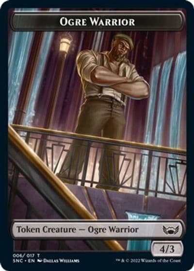 Ogre Warrior Wizard Double Sided Token Streets of New Capenna Magic card
