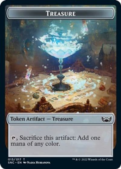 Treasure 013 Dog Double Sided Token Streets of New Capenna Magic card