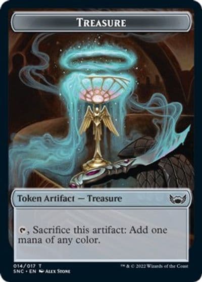 Treasure 014 Rogue Double Sided Token Streets of New Capenna Magic card