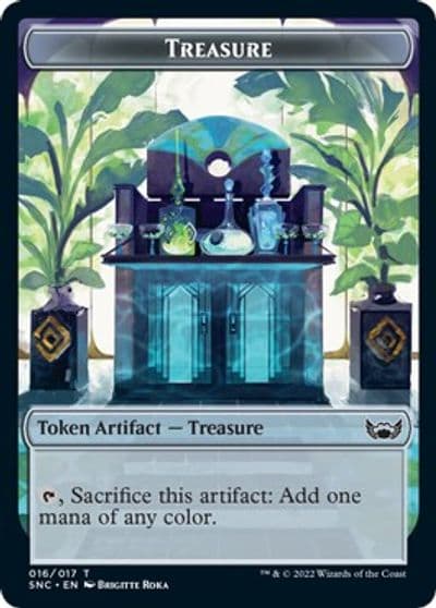 Treasure 016 Copy Double Sided Token Streets of New Capenna Magic card