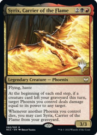 Syrix Carrier of the Flame Promo Pack: Streets of New Capenna Magic card