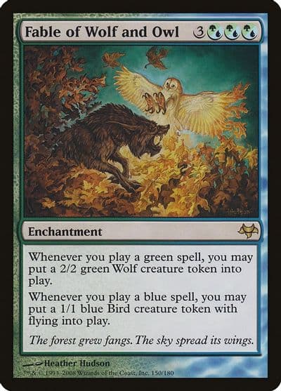 Fable of Wolf and Owl Eventide Magic card