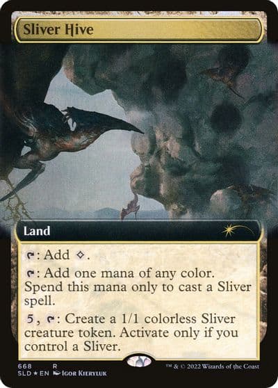 Sliver Hive Extended Art Secret Lair Drop Series Magic card