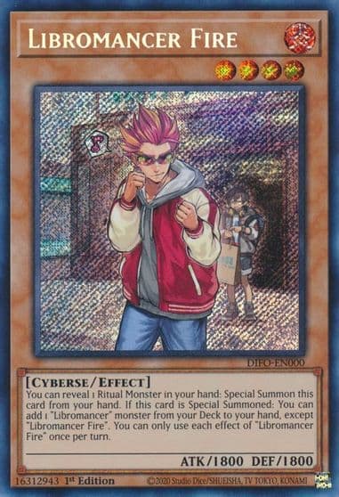 Libromancer Fire Dimension Force Yu-Gi-Oh! card