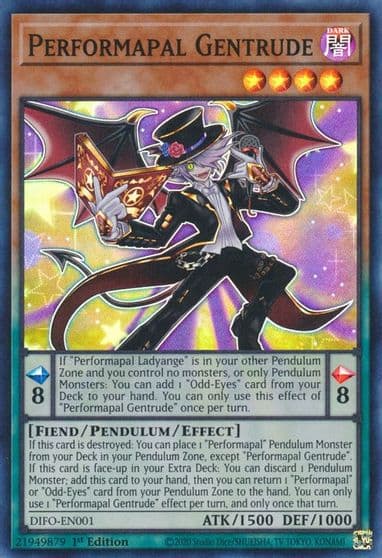 Performapal Gentrude Dimension Force Yu-Gi-Oh! card