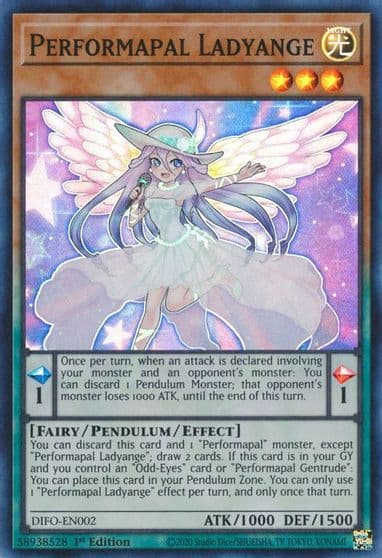 Performapal Ladyange Dimension Force Yu-Gi-Oh! card