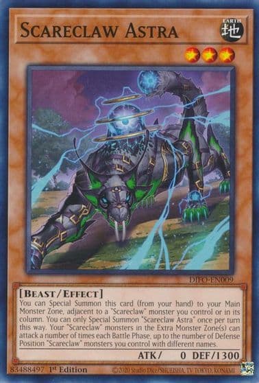 Scareclaw Astra Dimension Force Yu-Gi-Oh! card